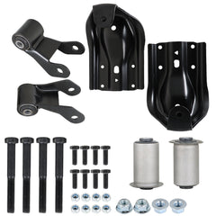 TOPPARTZ Rearward Leaf Spring Shackle With Bracket Hanger Set Replacement for 1988-1997 Chevy GMC K1500 K2500 K3500 Pickup Truck