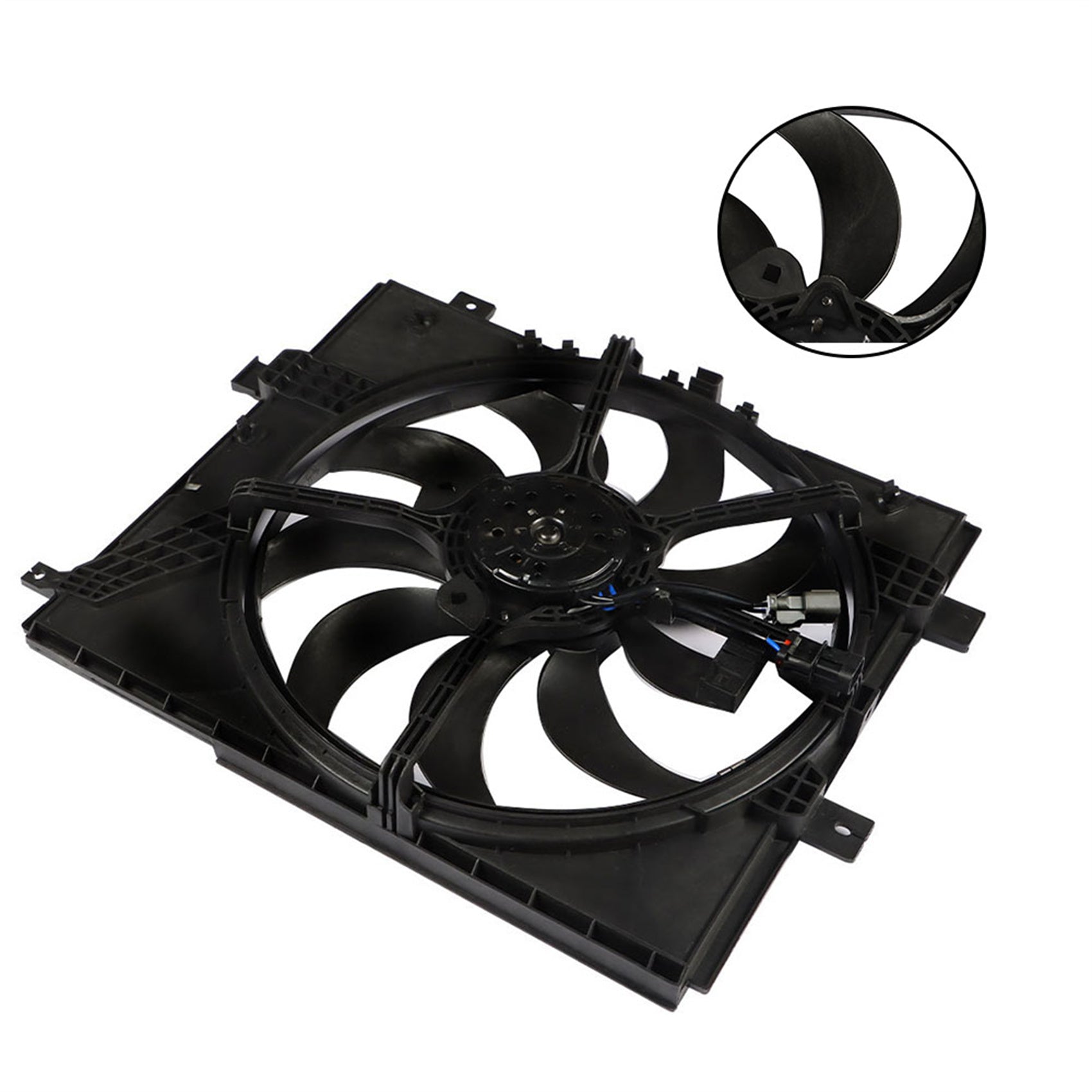 TOPPARTZ Radiator Cooling Fan Replacement for 2012-2016 Nissan Versa AT CVT Models Black