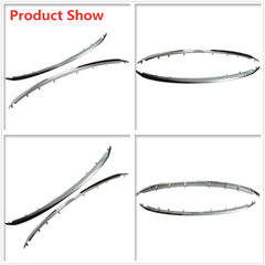 Chrome Front Upper & Lower Grille Molding Replacement for Ford Explorer 2011-2015 BB5Z8200BA BB5Z8200AA FO1216107 FO1217105