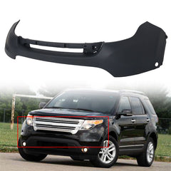 TOPPARTZ Front Upper Bumper Cover with Park Assist Holes Replacement for Explorer Limited 2011-2015