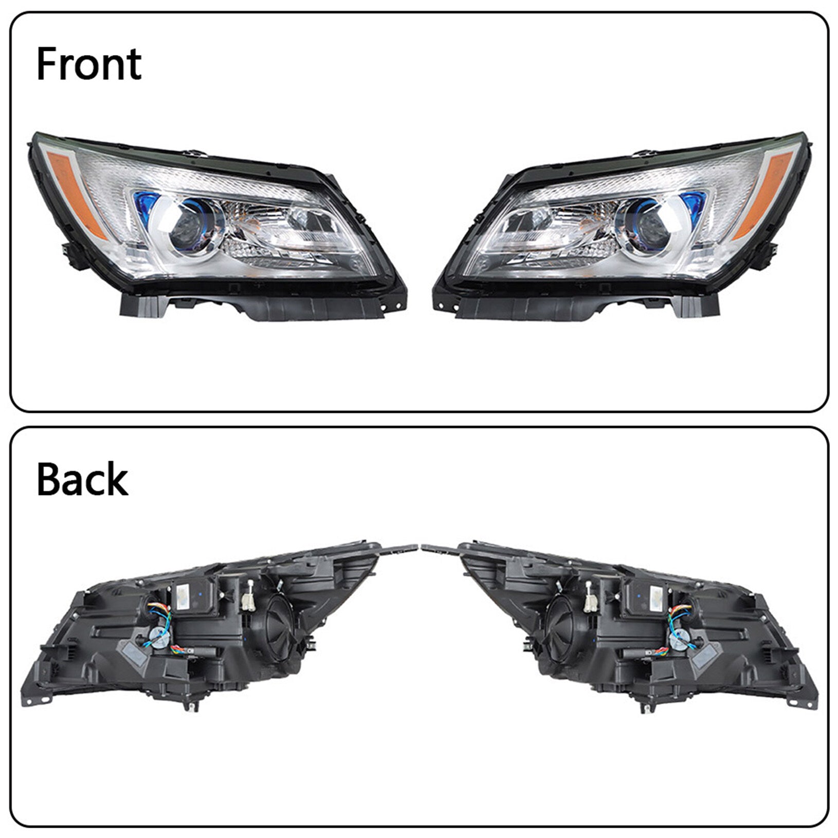 TOPPARTZ Headlight Assembly Replacement for Buick LaCrosse 2014-2016 Headlights Halogen Type LED Set Driver ＆ Passenger Side