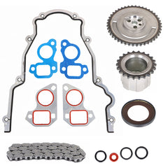 TOPPARTZ Timing Chain Kit with Cover Gasket Kit 12646386 Replacement for Chevy Silverado Suburban Tahoe GMC Sierra 4.8 5.3 6.0 OHV