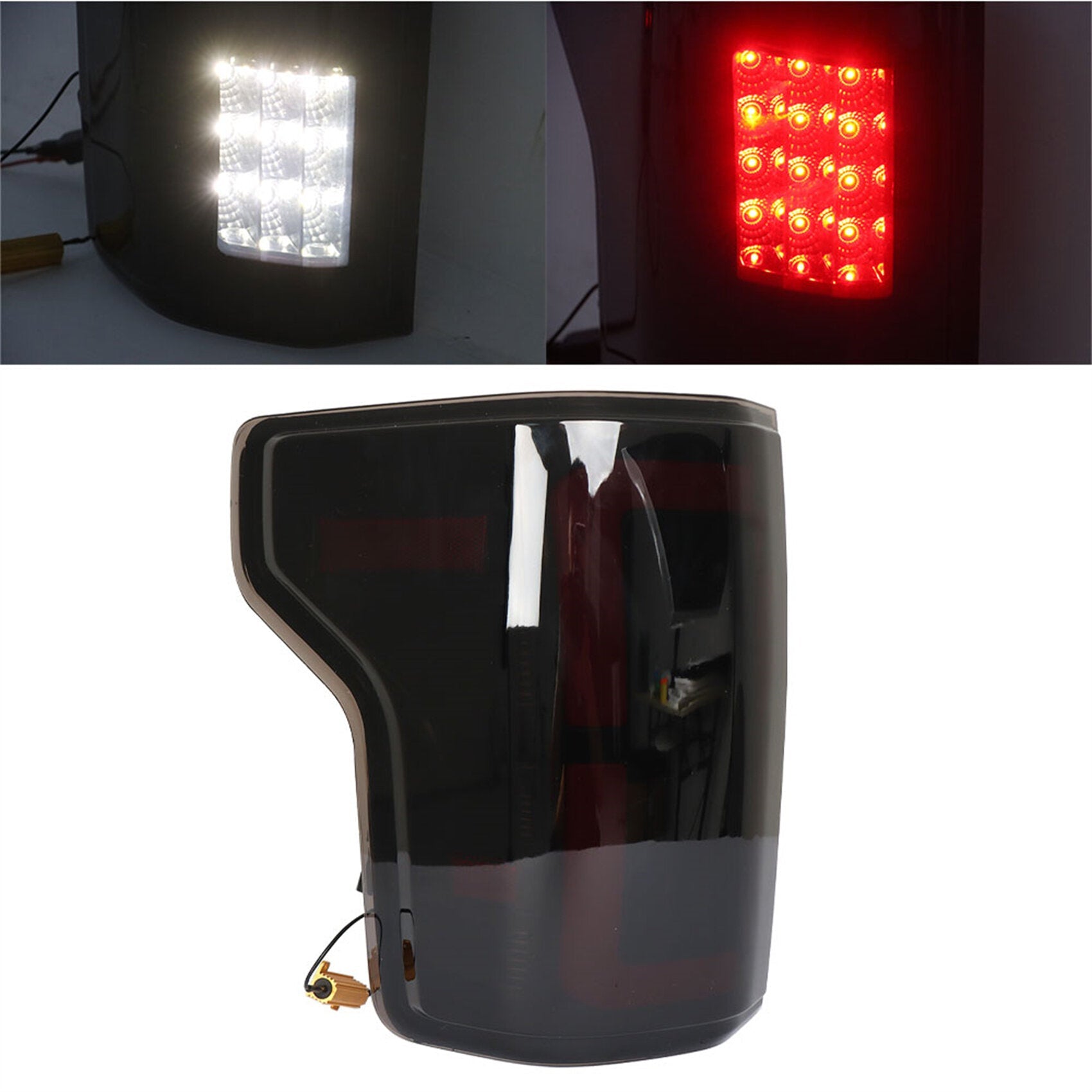 TOPPARTZ Driver & Passenger Side Full LED Tail Lights Replacement for 2015-2020 Ford F150 F-150 Smoke Lens Rear Brake Lamp Assembly LH & RH