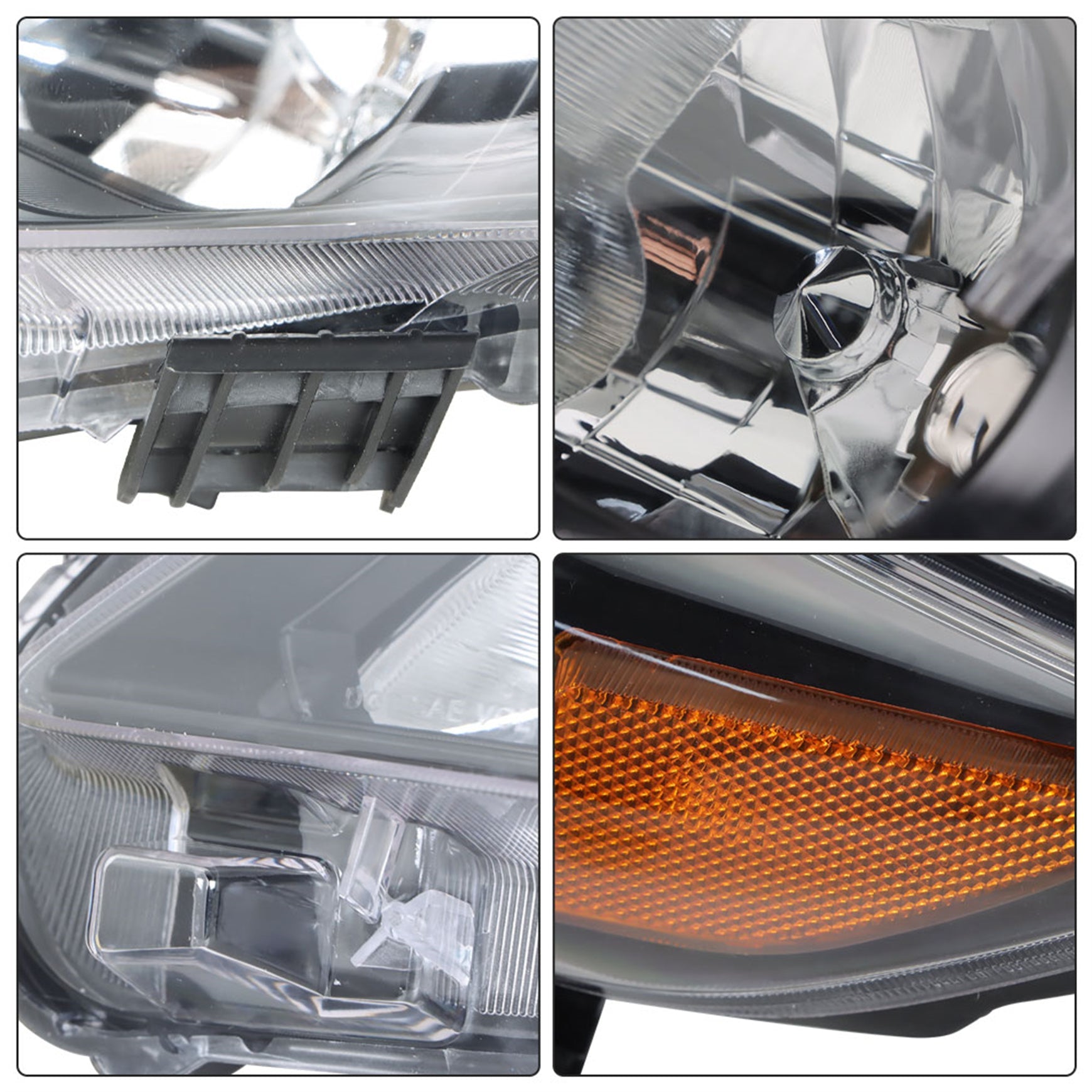 TOPPARTZ Left & Right Headlights For 2011 2012 2013 Toyota Corolla S Black Housing