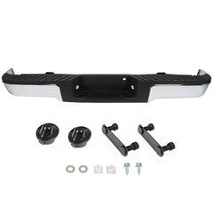 TOPPARTZ Chrome Complete Rear Steel Bumper Assembly Replacement for 2009 2010 2011 2012 2013 2014 F150