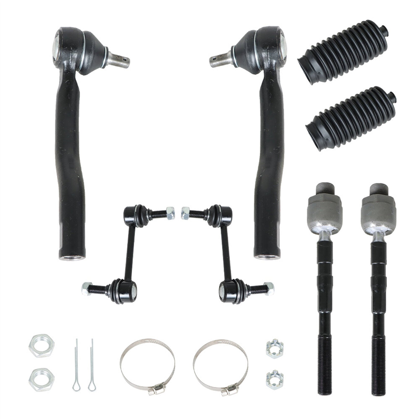 TOPPARTZ 8Pcs Front Sway Bar Link Tie Rod Kit Replacement for 2007-2014 Ford Edge Lincoln MKX
