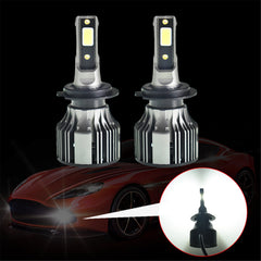 TOPPARTZ 2Pcs H7 LED Headlight Bulbs,72W 10000LM 6000K Cool White Super Bright Auto High Beam/Low Beam LED Headlight Conversion Kit