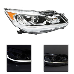 TOPPARTZ Headlight Assembly Replacement for Accord 2016-2017 Headlight with DRL Set Passenger Side
