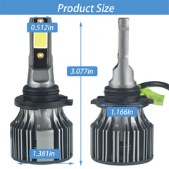 TOPPARTZ 2Pcs 9005/HB3 LED Headlight Bulbs,72W 10000LM 6000K Cool White Super Bright Auto High Beam/Low Beam LED Headlight Conversion Kit