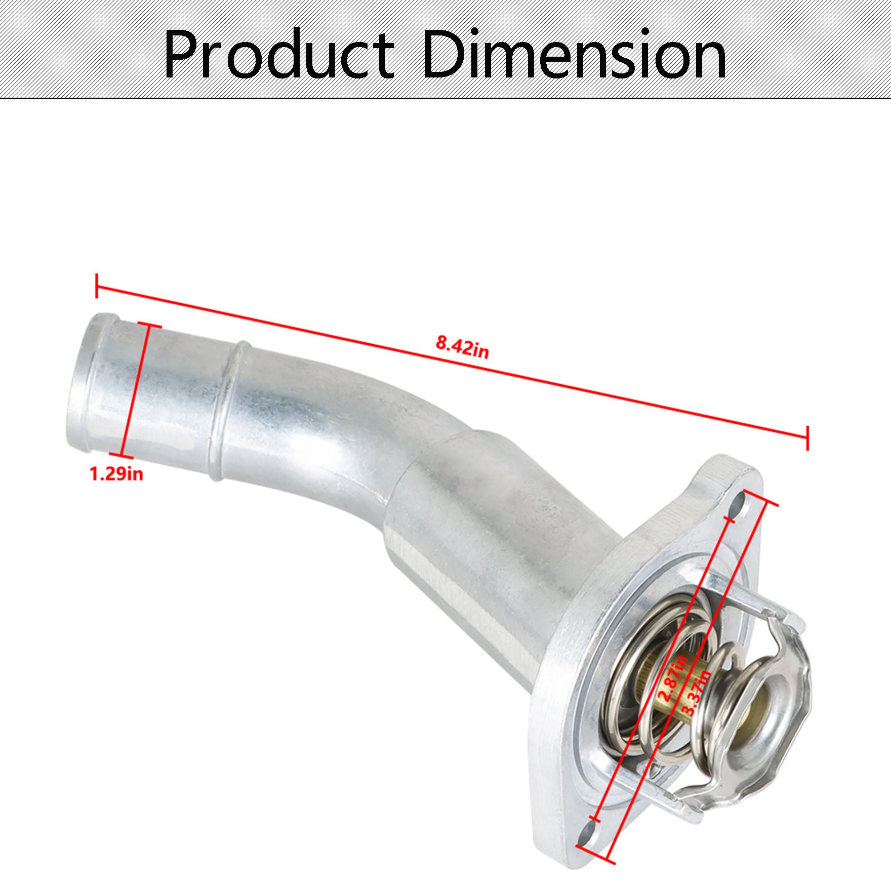 TOPPARTZ Thermostat Housing 12572988 Replacement for Chevy GMC Envoy Buick Rainier 4.2L