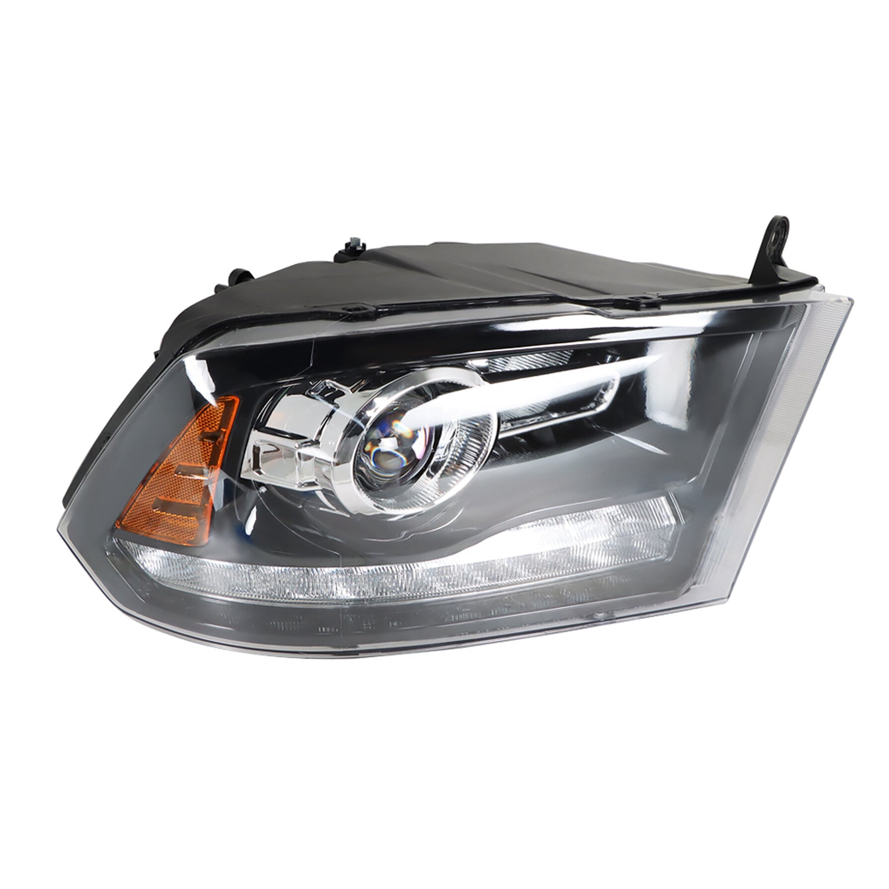 TOPPARTZ LED Tube Headlights Replacement for 2009-2018 Ram 1500 2500 3500 Halogen Headlamps Assembly Passenger & Driver Side