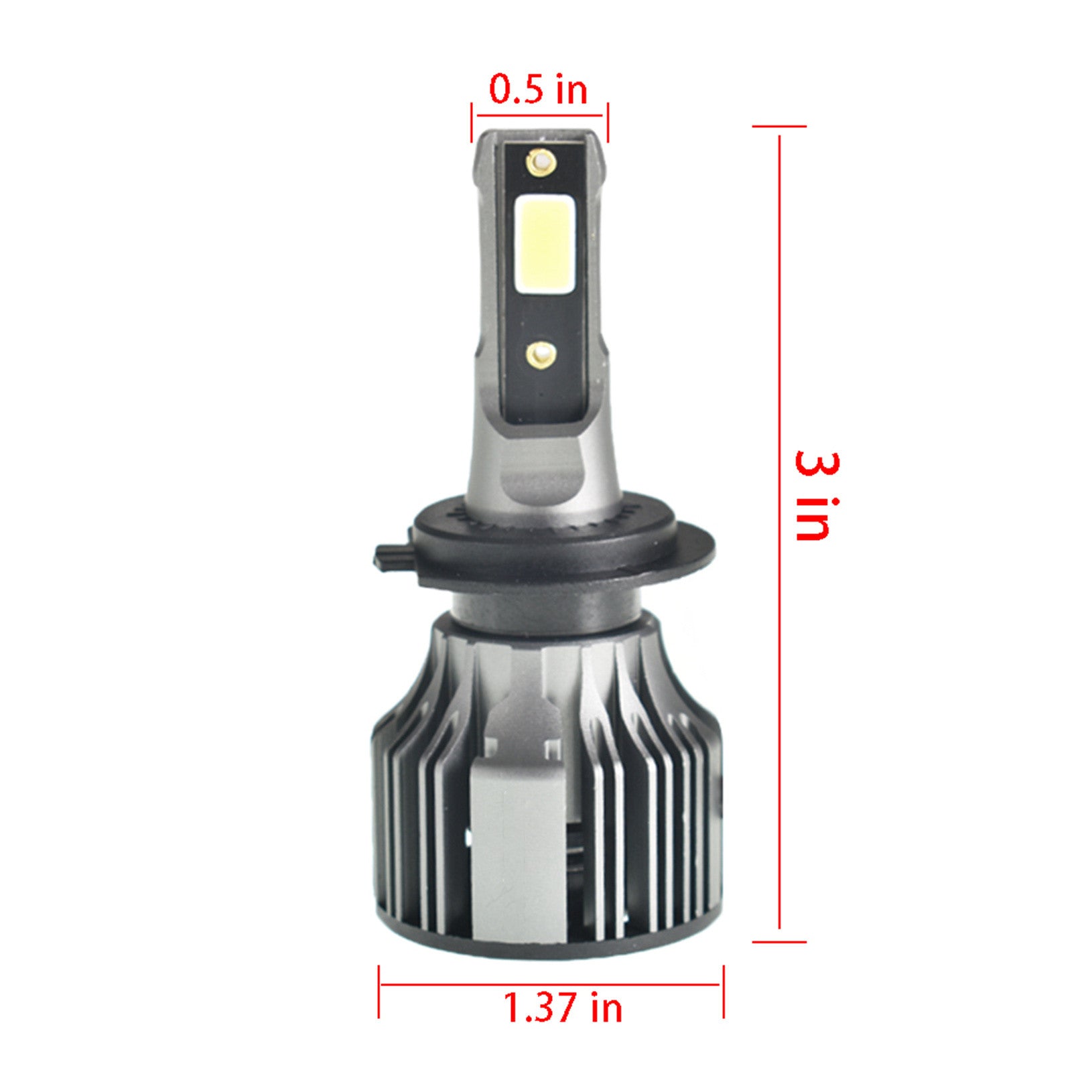 TOPPARTZ 2Pcs H7 LED Headlight Bulbs,72W 10000LM 6000K Cool White Super Bright Auto High Beam/Low Beam LED Headlight Conversion Kit
