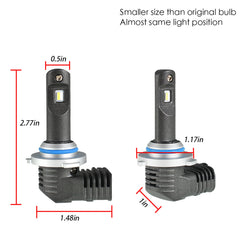 TOPPARTZ 9006/HB4 LED Headlight Bulbs,80W 6000 Lumens Super Bright 6500K Cool White LED Headlights Conversion Kit,Pack of 2