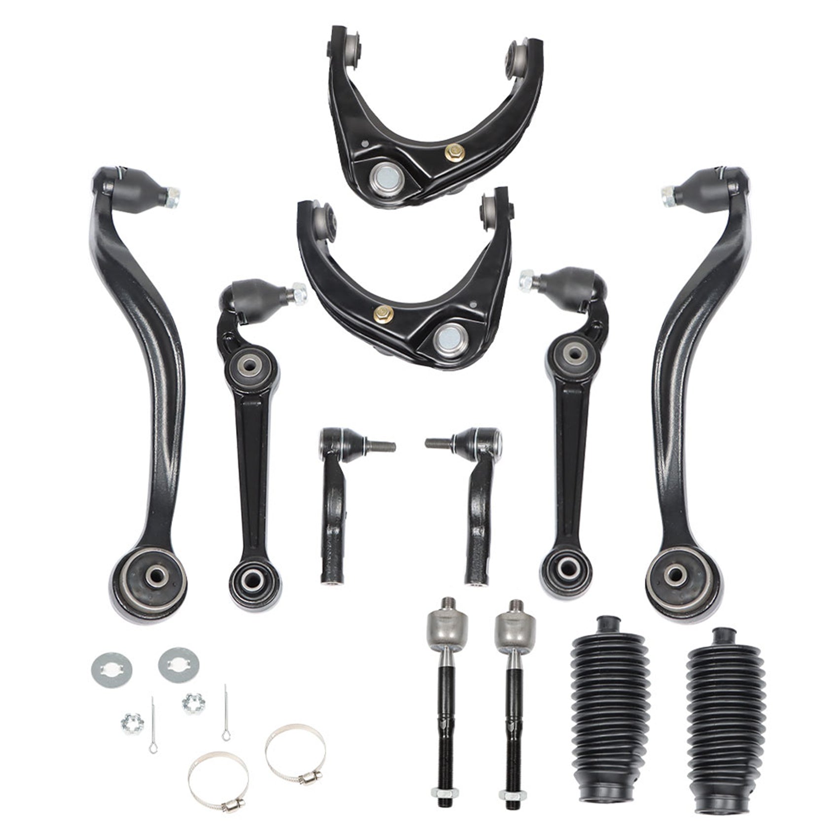 TOPPARTZ Front Upper Lower Forward Rearward Control Arm Kit Replacement for 2010-2012 Ford Fusion Milan MKZ