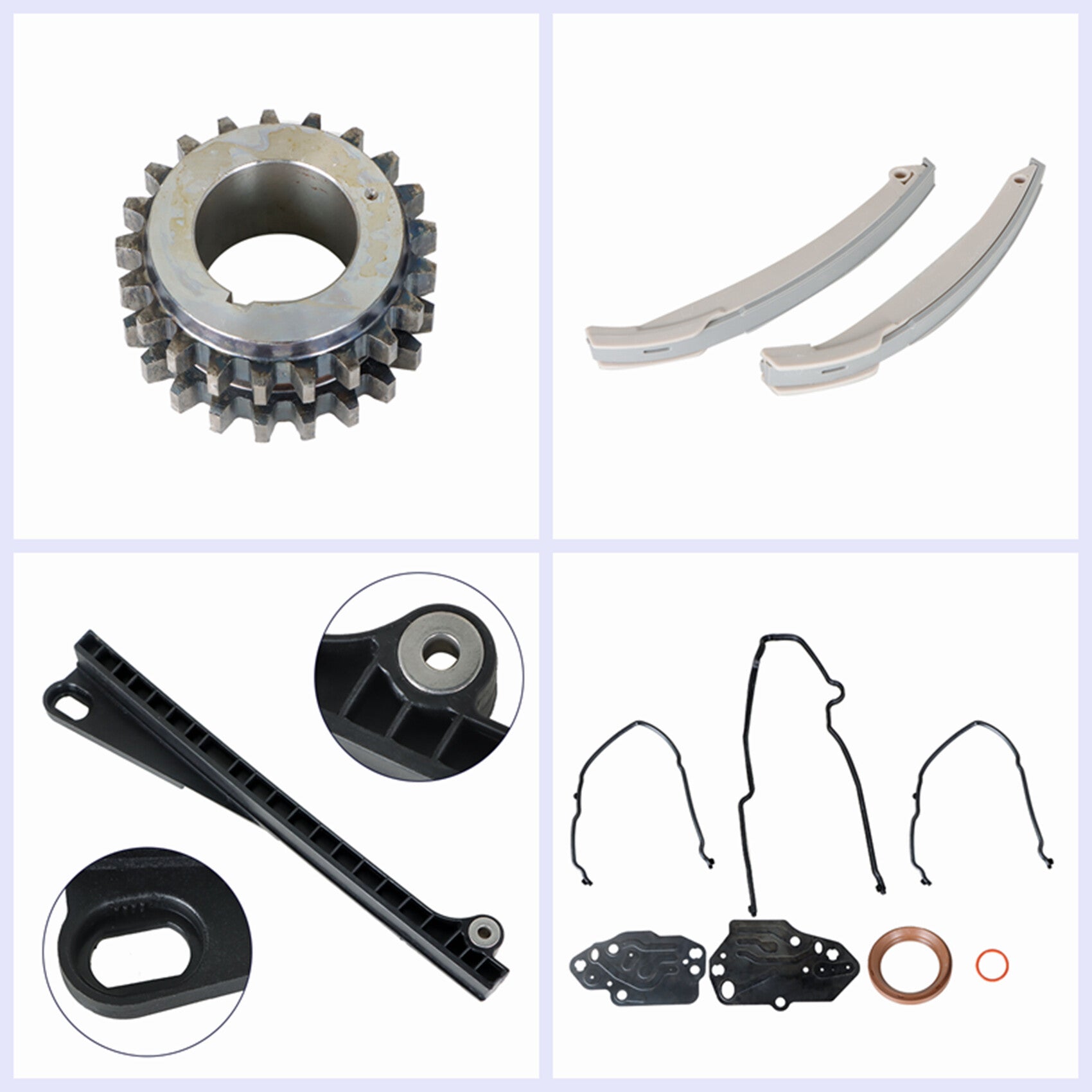 TOPPARTZ Timing Chain Kit with Oil Pump Water Pump Replacement for 2004-2008 Ford Expedition F150 F250 Lincoln 5.4L