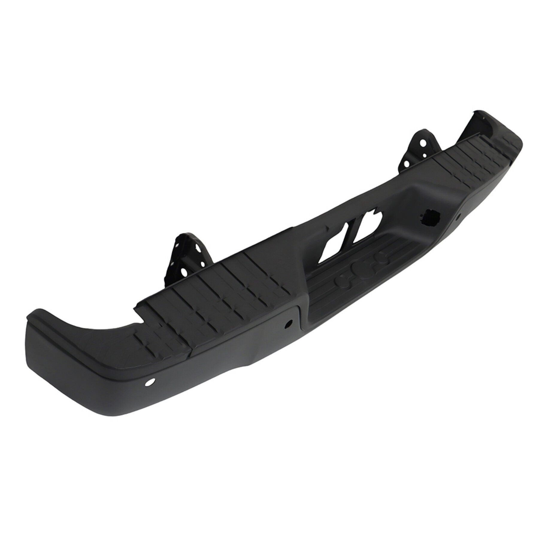 TOPPARTZ Black Rear Step Bumper Replacement for 2007-2013 Toyota Tundra with Parking Aid Sensor Holes