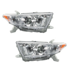 TOPPARTZ Headlight Assembly Replacement for Toyota 2011 2012 2013 Highlander Headlights Halogen Set Driver ＆ Passenger Side