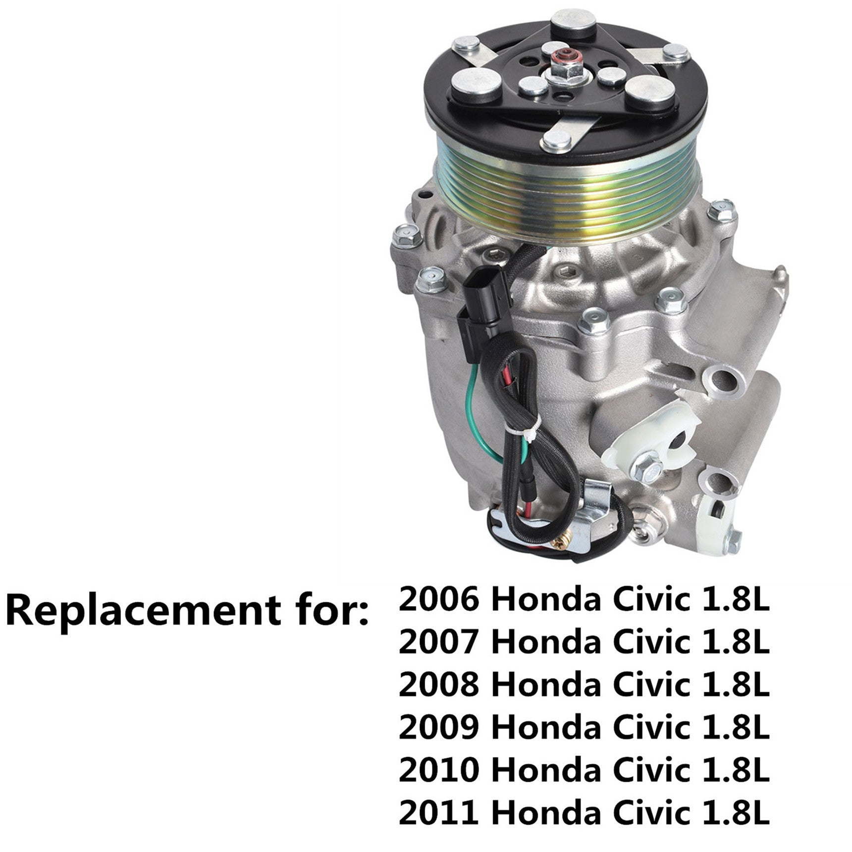 A/C AC Compressor for Honda Civic 1.8L 2006 2007 2008 2009 2010 2011 38810RNAA02