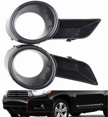 A Pair Front Bumper Fog Light Grille Cover Trim For 08-10 Toyota Highlander