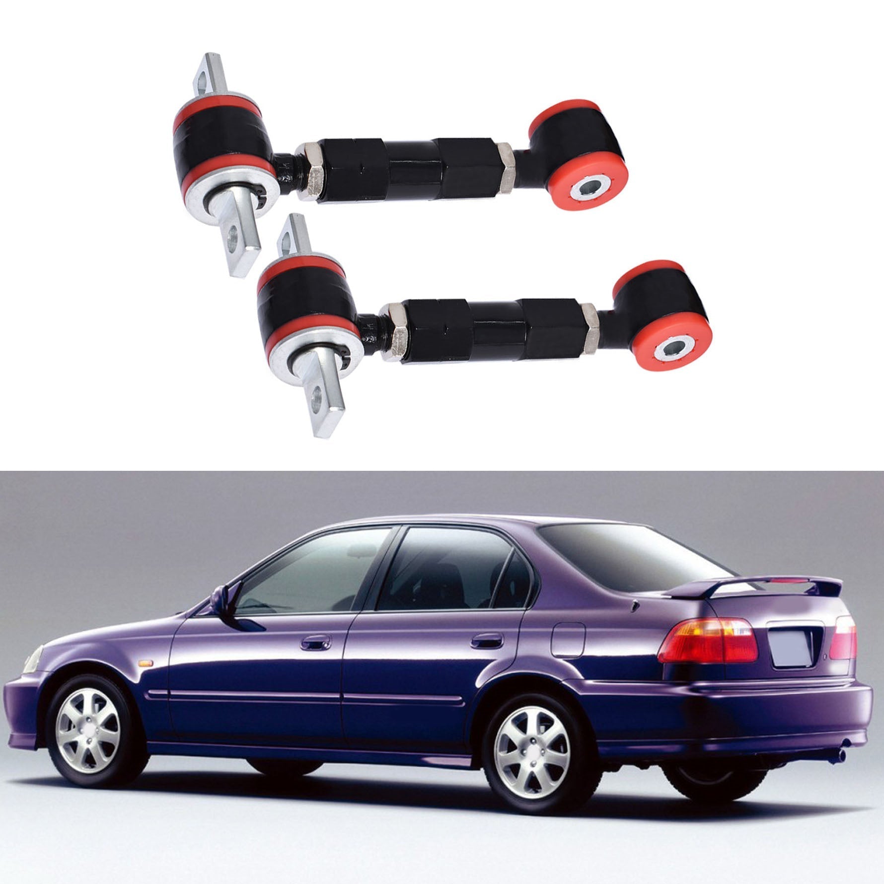 Adjustable Racing Rear Suspension Camber Control Arms Kit for Honda Civic