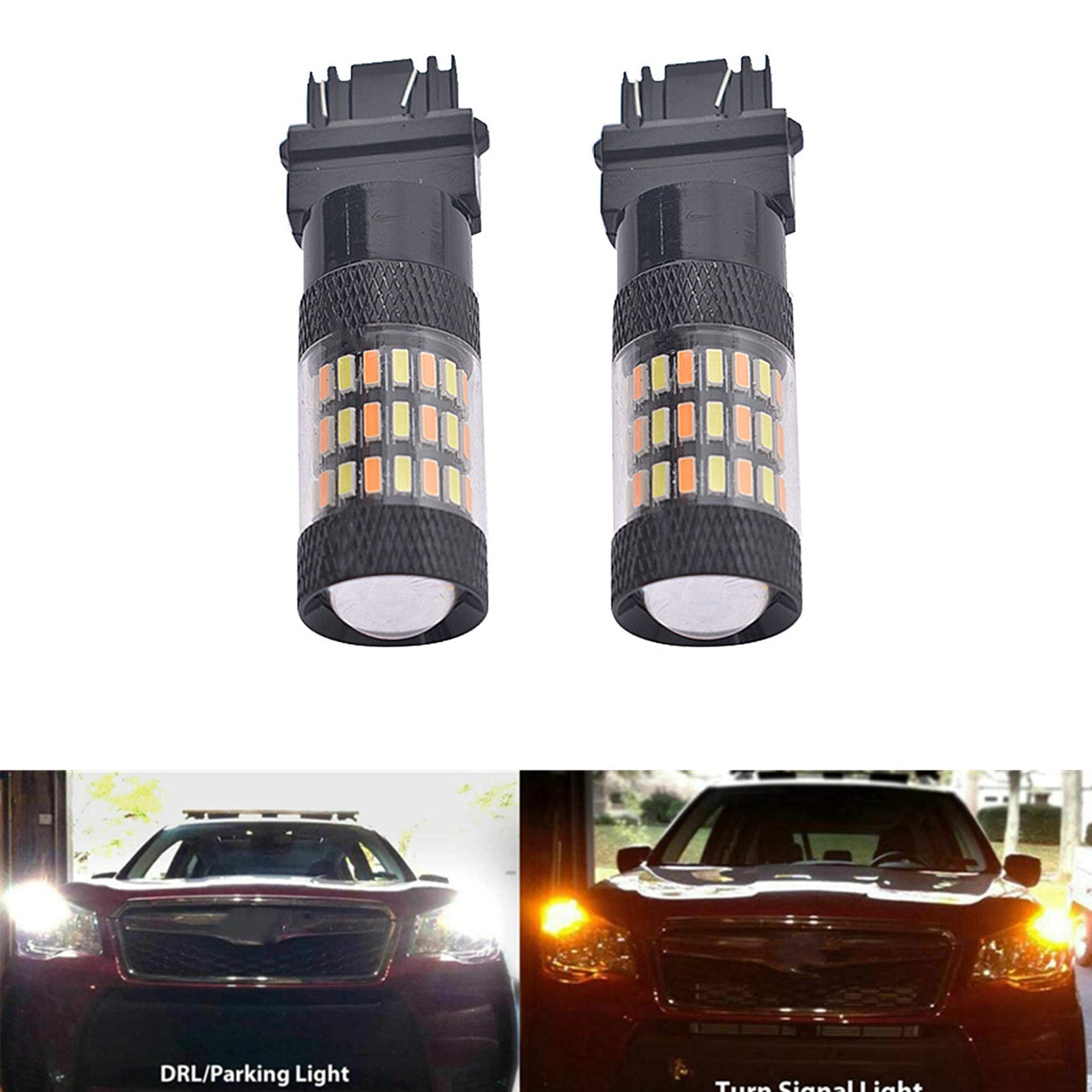 Amber/White Switchback LED Turn Signal Light Bulbs For Chevy Silverado 1500 2500