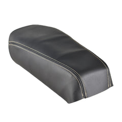 TOPPARTZ Black Center Console Armrest Leather Cover Beige Stitch For Nissan Maxima 16-19