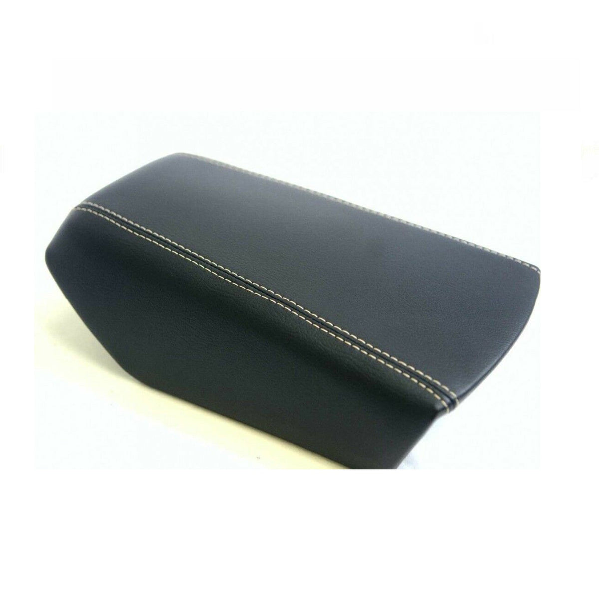 TOPPARTZ Black Center Console Armrest Leather Cover Beige Stitch For Nissan Maxima 16-19