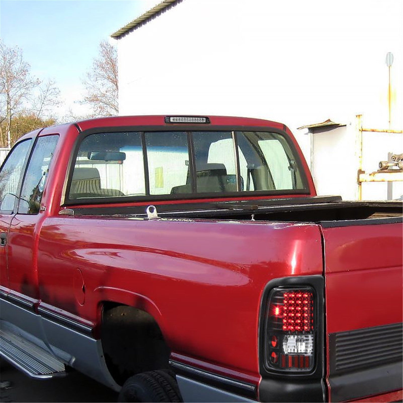 Black+Chrome Housing LED Tail Light For 94-01 Dodge Ram Truck 1500 2500 3500