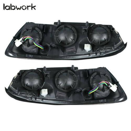 Black Housing Headlights For 2004-2008 Chevy Malibu Halogen Headlamps Right&Left