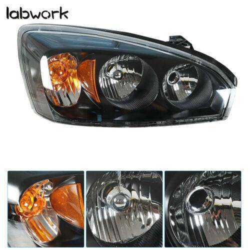 Black Housing Headlights For 2004-2008 Chevy Malibu Halogen Headlamps Right&Left