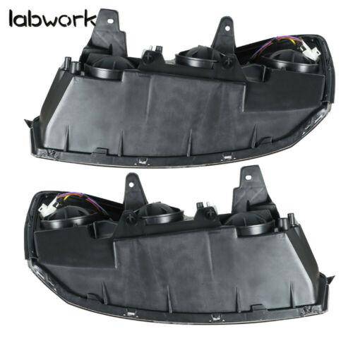 Black Housing Headlights For 2004-2008 Chevy Malibu Halogen Headlamps Right&Left