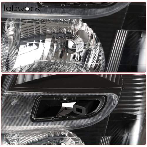 Black Housing Headlights Replacement For 2005-2009 Chevy Equinox Clear Lens