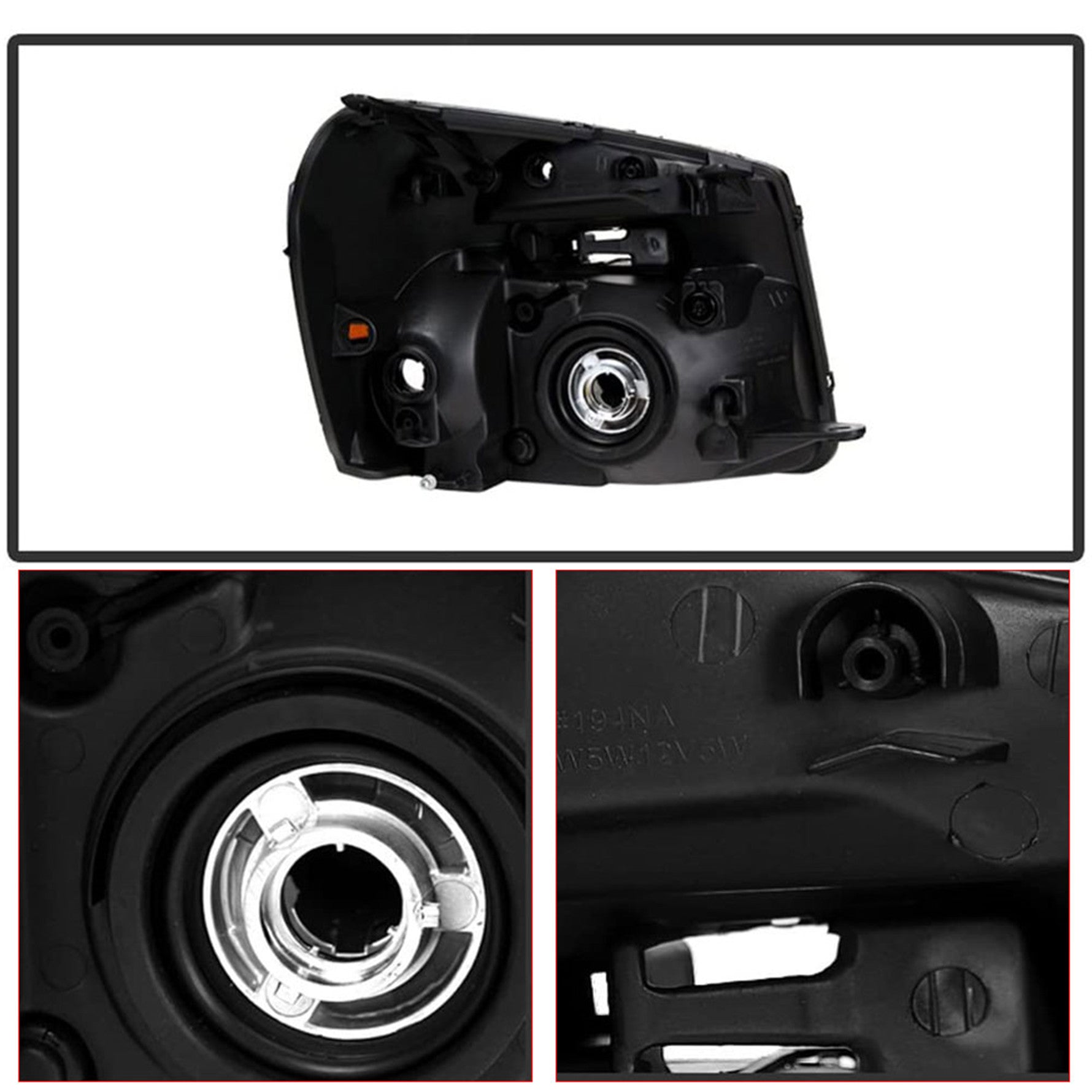 Black Housing Headlights Replacement For 2005-2009 Chevy Equinox Clear Lens