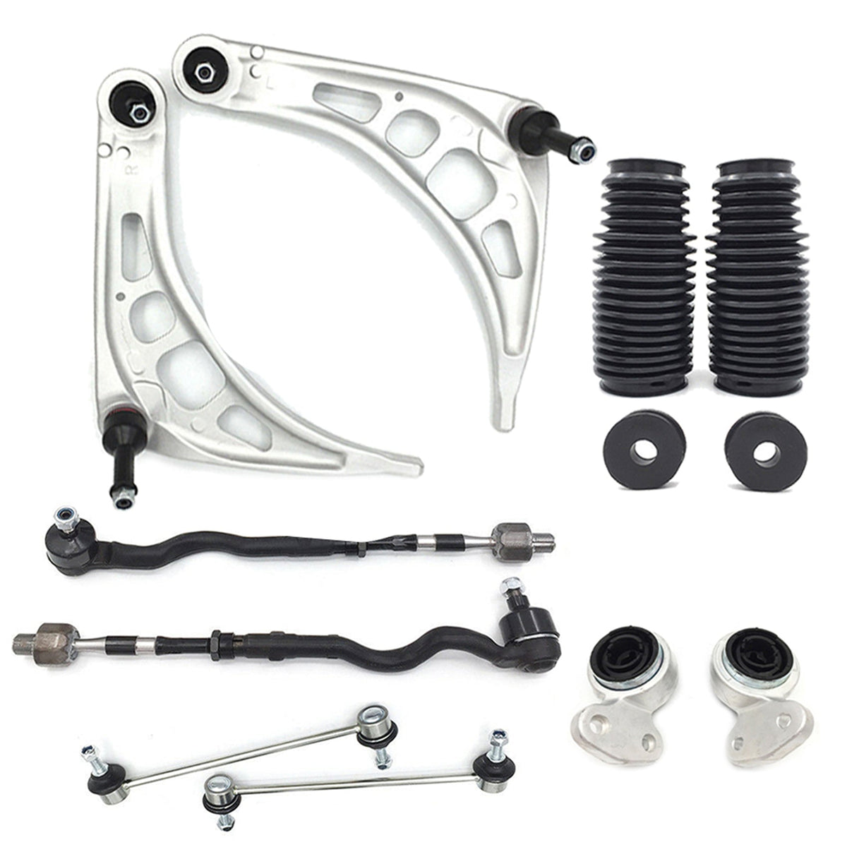 TOPPARTZ Control Arm Ball Joint Bushing Tie Rod Boot Kit For 2001-2008 Bmw E46 325i