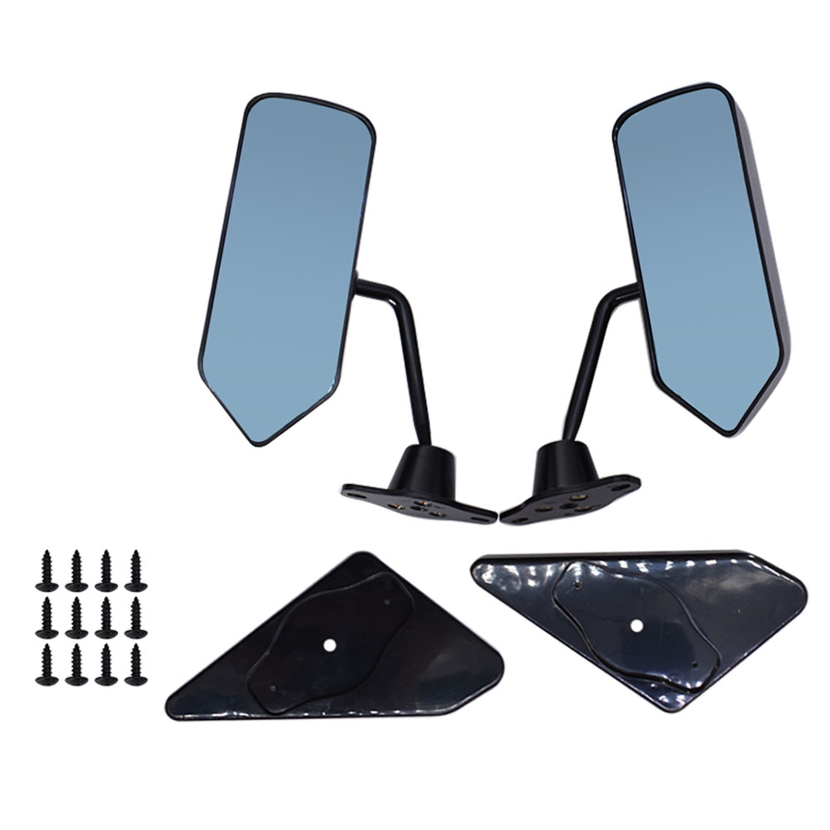 Car Racing Rearview Side Wing Mirrors Convex Glass Universal F1 Style