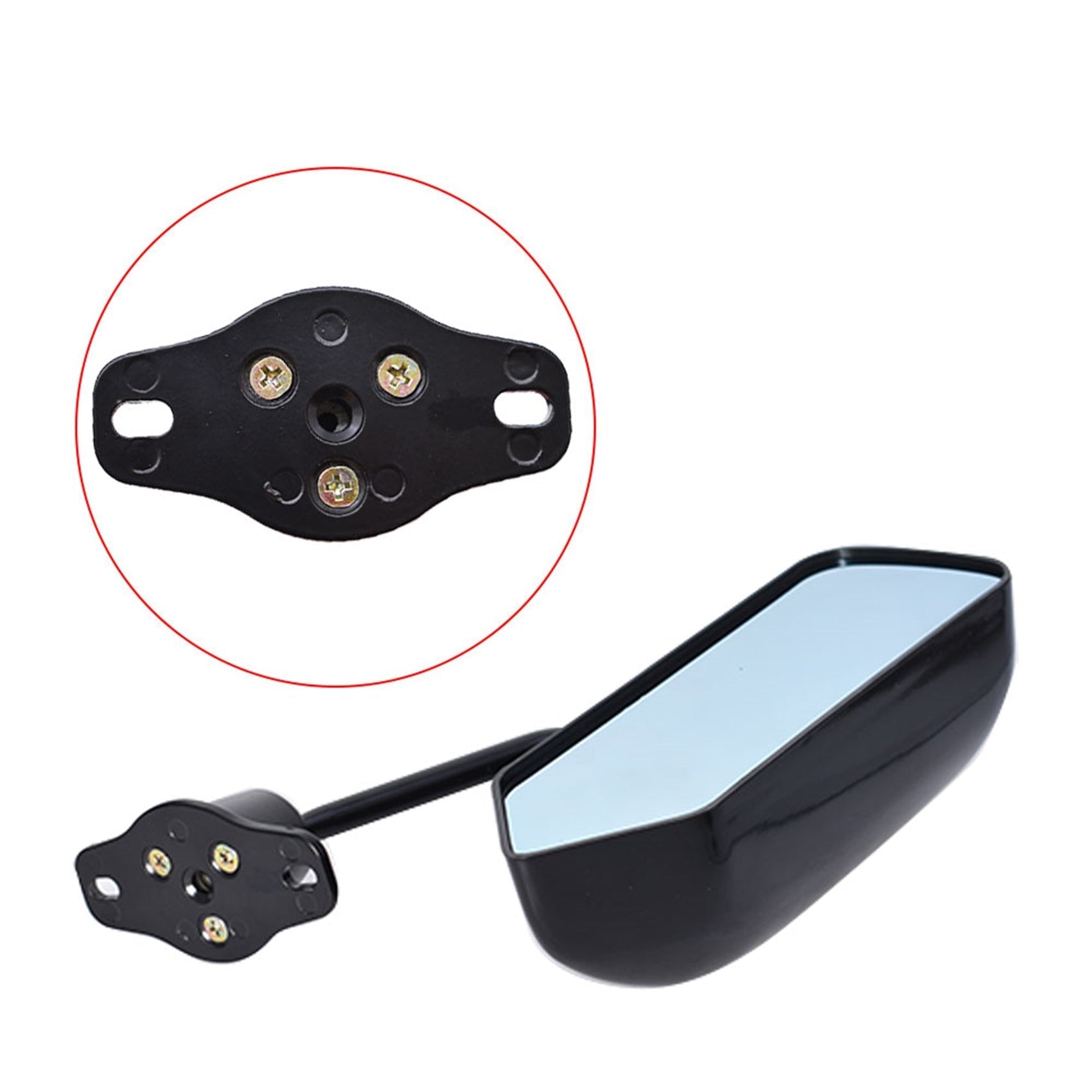 Car Racing Rearview Side Wing Mirrors Convex Glass Universal F1 Style