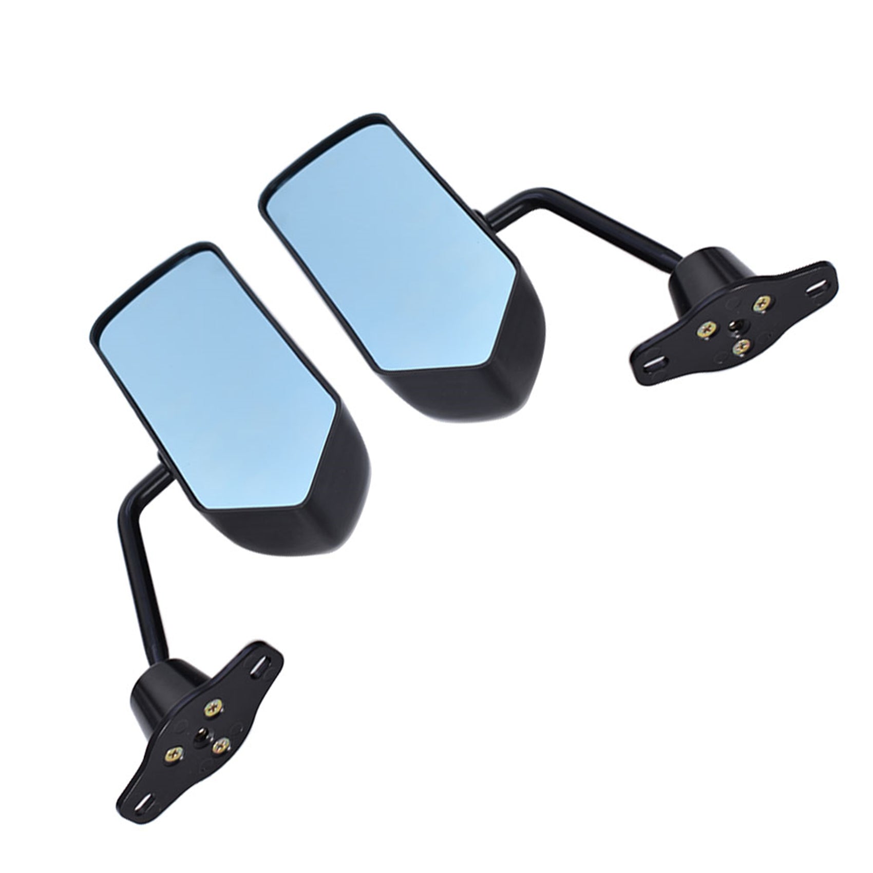 Car Racing Rearview Side Wing Mirrors Convex Glass Universal F1 Style
