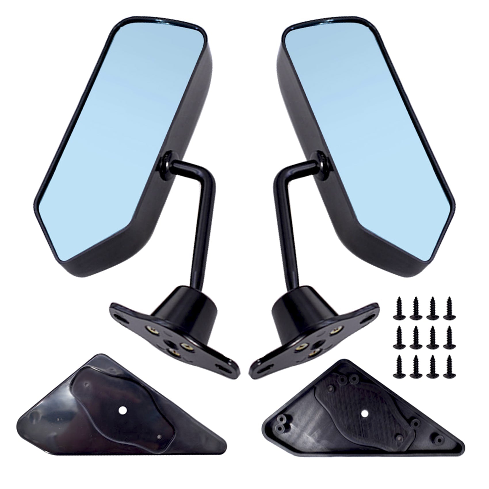 Car Racing Rearview Side Wing Mirrors Convex Glass Universal F1 Style