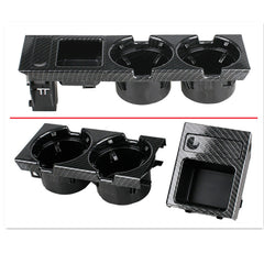 Carbon Fiber Center Console Drink Cup Holder Box Storage For BMW 3 E46 325i