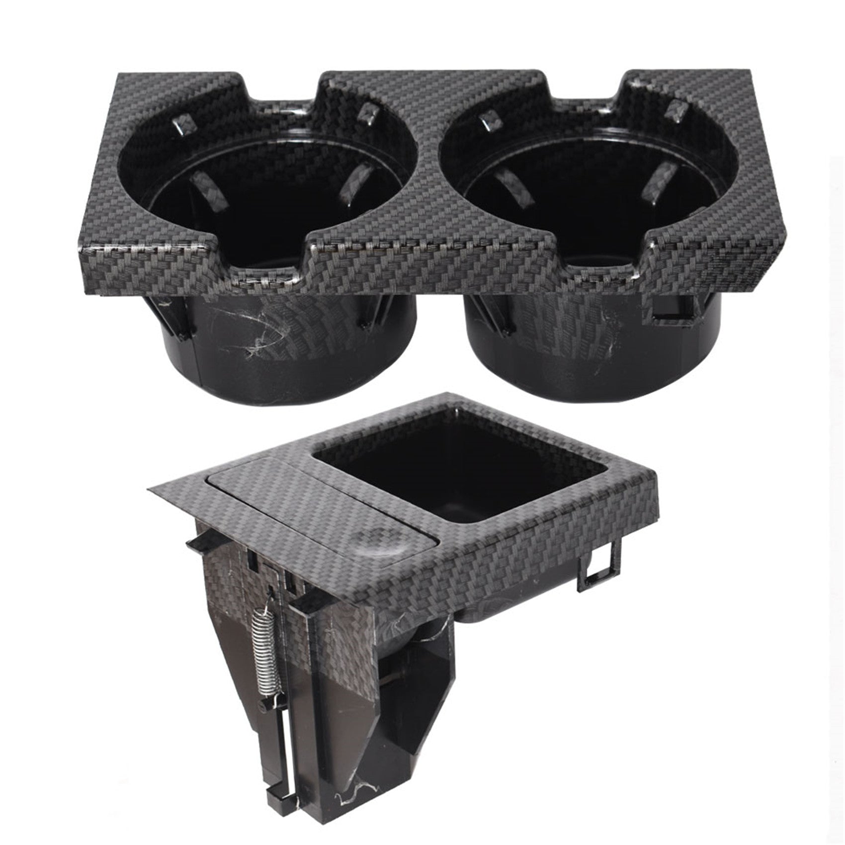 Carbon Fiber Center Console Drink Cup Holder Box Storage For BMW 3 E46 325i