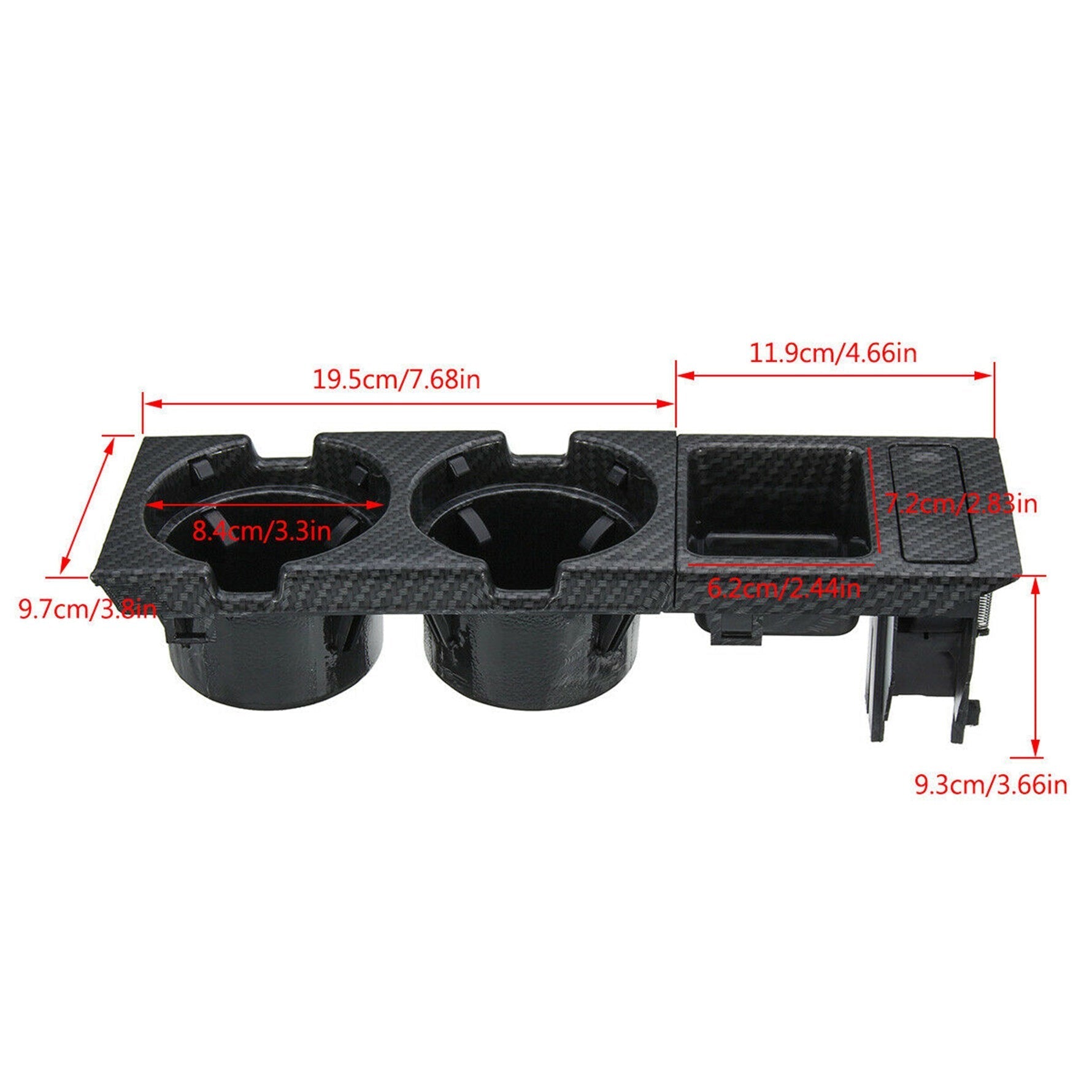 Carbon Fiber Center Console Drink Cup Holder Box Storage For BMW 3 E46 325i