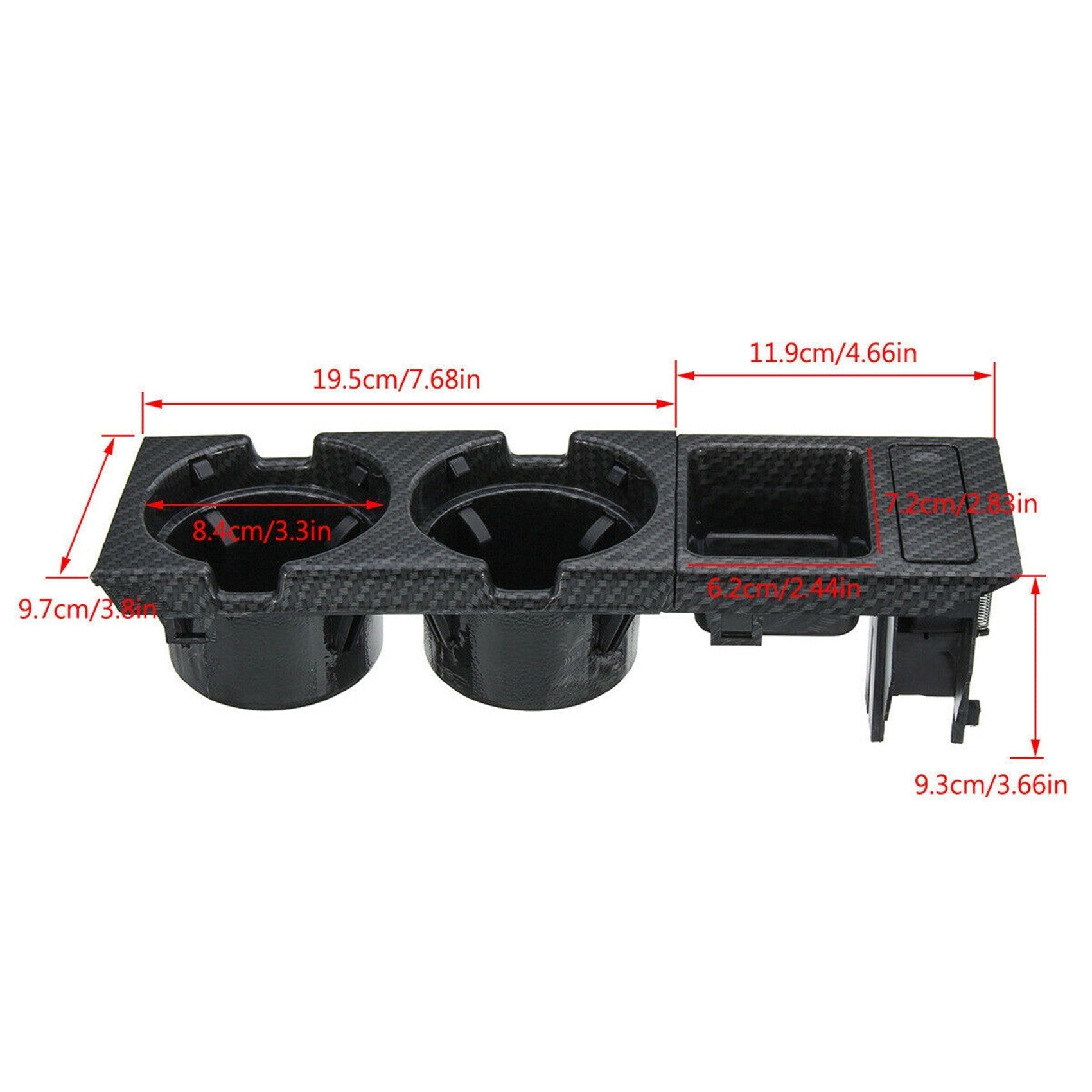 Carbon Fiber Center Console Drink Cup Holder Box Storage For BMW 3 E46 325i