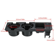 Carbon Fiber Center Console Drink Cup Holder Box Storage For BMW 3 E46 325i