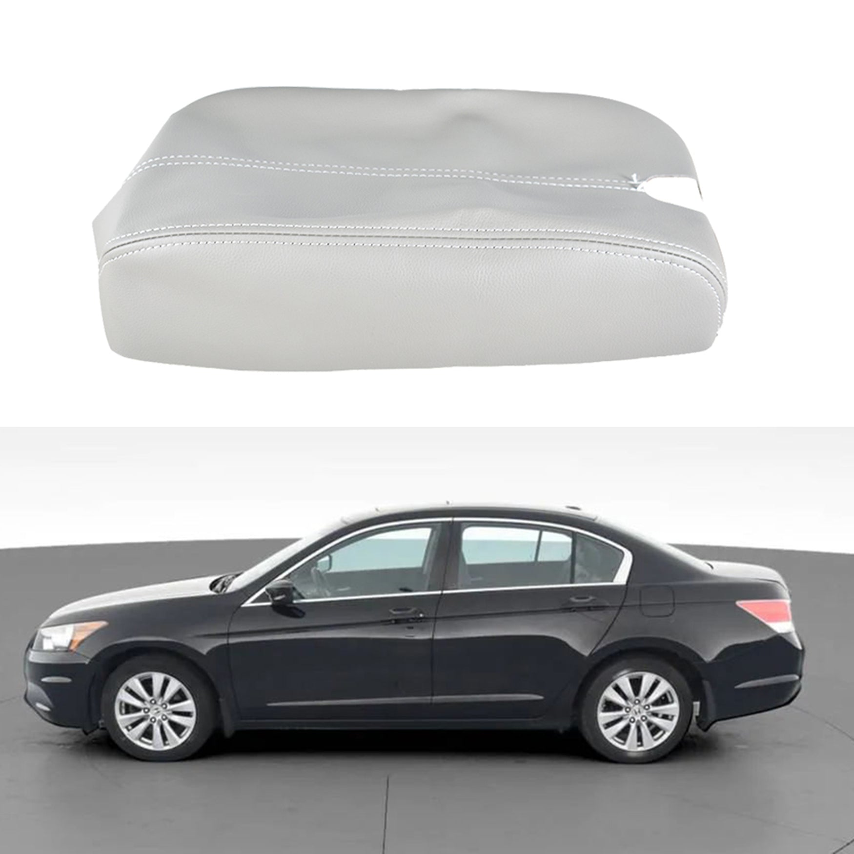 TOPPARTZ Center Armrest Console Lid Cover Synthetic Leather For Honda Accord 2008-2012