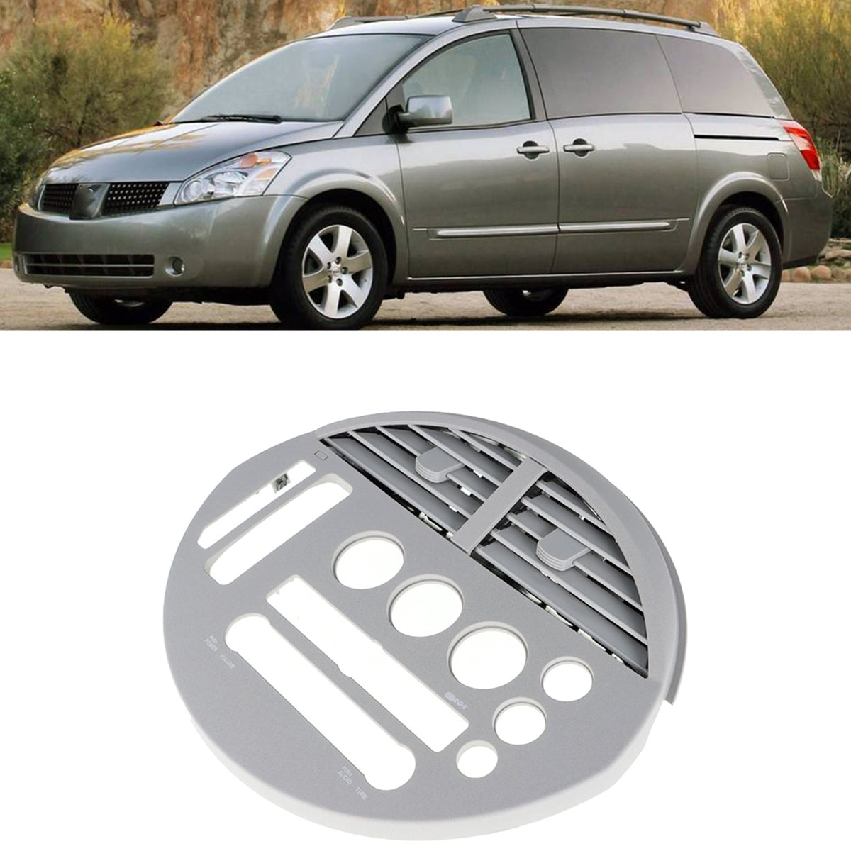 TOPPARTZ Center Console Radio Instrument Panel Bezel Dashboard Cover For Nissan Quest
