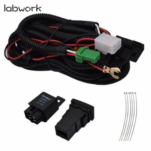 Clear Fog Light Front Bumper Lamps+Wiring+Switch For 17 18 19 Toyota Highlander