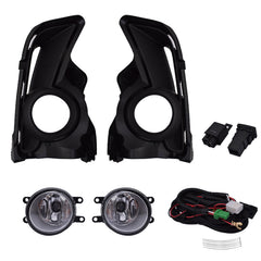 Clear Fog Light Front Bumper Lamps+Wiring+Switch For 17 18 19 Toyota Highlander