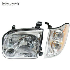 Clear Lens Headlights for 2005 2006 Toyota Tundra 2005-2007 Sequoia Pair Chrome