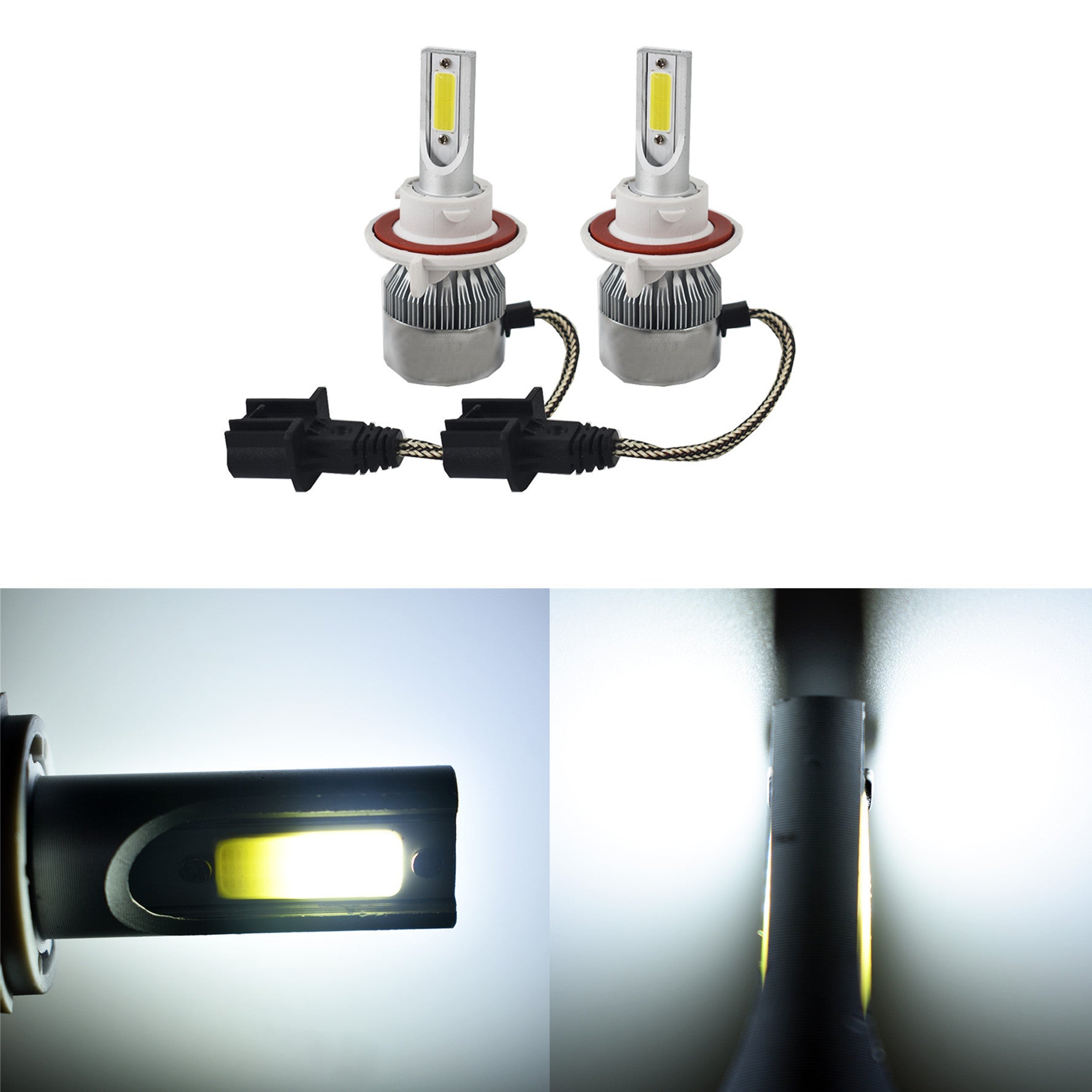 Combo Pack H13 9008 LED Headlight+5202 Fog Light Bulbs for 08-12 Ford Escape New