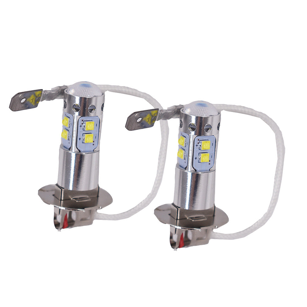 2pcs H3 6000K Super White 100W High Power LED Fog Light Driving Bulb DRL